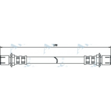 HOS3043 APEC Тормозной шланг