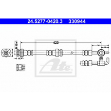 24.5277-0420.3 ATE Тормозной шланг