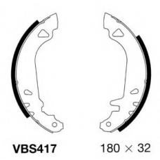 VBS417 MOTAQUIP Комплект тормозных колодок