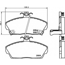 8DB 355 018-031 HELLA Комплект тормозных колодок, дисковый тормоз