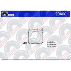 20400 GALFER Комплект тормозных колодок, дисковый тормоз