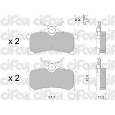 822-449-0 CIFAM Комплект тормозных колодок, дисковый тормоз