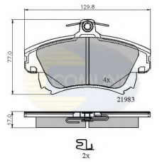 CBP3813 COMLINE Комплект тормозных колодок, дисковый тормоз