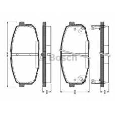 0 986 TB2 460 BOSCH Комплект тормозных колодок, дисковый тормоз