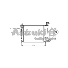 QC55-04 ASHUKI Радиатор, охлаждение двигателя