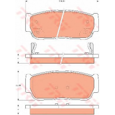 GDB7687 TRW Комплект тормозных колодок, дисковый тормоз