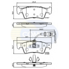 CBP12244 COMLINE Комплект тормозных колодок, дисковый тормоз