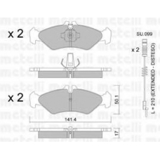 22-0571-0K METELLI Комплект тормозных колодок, дисковый тормоз