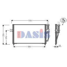 222150N AKS DASIS Конденсатор, кондиционер