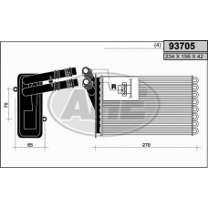 93705 AHE Теплообменник, отопление салона