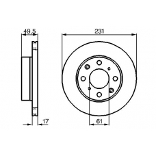 0 986 478 347 BOSCH Тормозной диск