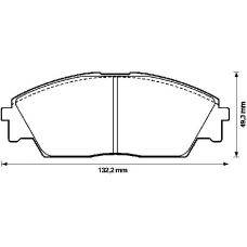 572329B BENDIX Комплект тормозных колодок, дисковый тормоз