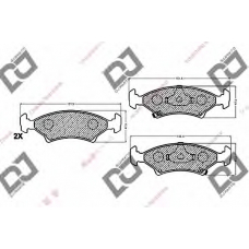 BP1229 DJ PARTS Комплект тормозных колодок, дисковый тормоз