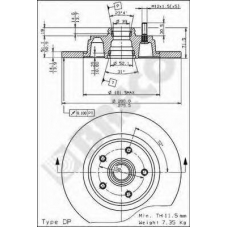 BS 7354 BRECO Тормозной диск