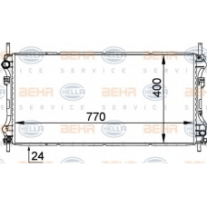 8MK 376 755-321 HELLA Радиатор, охлаждение двигателя