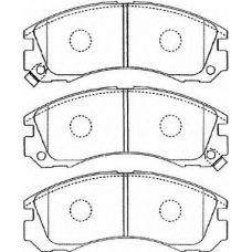 D1N034 AISIN Комплект тормозных колодок, дисковый тормоз