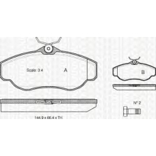 8110 17014 TRIDON Brake pads - front