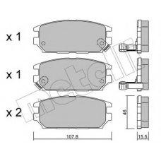 22-0483-0 METELLI Комплект тормозных колодок, дисковый тормоз