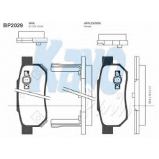 BP-2029 KAVO PARTS Комплект тормозных колодок, дисковый тормоз