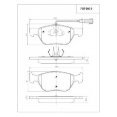 FBP4019 FI.BA Комплект тормозных колодок, дисковый тормоз