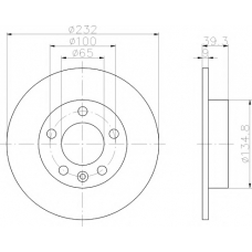 8DD 355 105-411 HELLA PAGID Тормозной диск