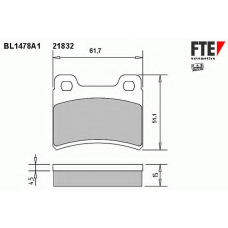 BL1478A1 FTE Комплект тормозных колодок, дисковый тормоз