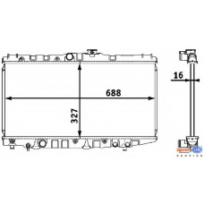 8MK 376 708-151 HELLA Радиатор, охлаждение двигателя