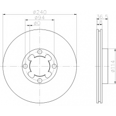 8DD 355 106-121 HELLA PAGID Тормозной диск