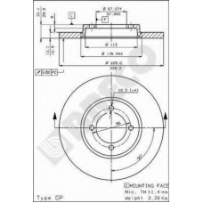 BS 7223 BRECO Тормозной диск