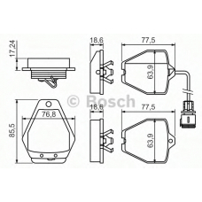 0 986 494 436 BOSCH Комплект тормозных колодок, дисковый тормоз