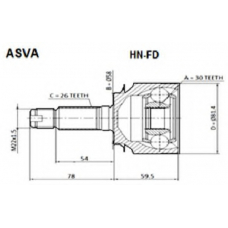 HN-FD ASVA Шарнирный комплект, приводной вал
