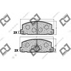 BP1302 DJ PARTS Комплект тормозных колодок, дисковый тормоз