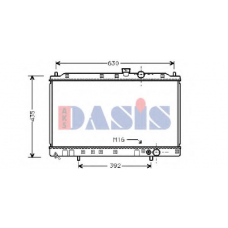 140026N AKS DASIS Радиатор, охлаждение двигателя