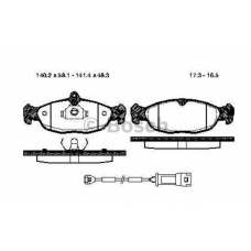 0 986 TB2 679 BOSCH Комплект тормозных колодок, дисковый тормоз