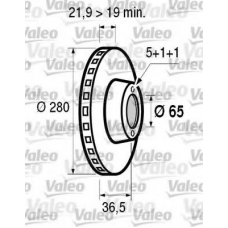 186604 VALEO Тормозной диск