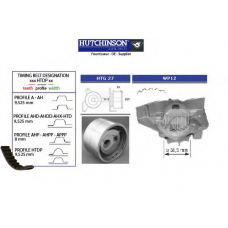 KH 278WP12 HUTCHINSON Водяной насос + комплект зубчатого ремня