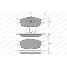 151-1831 WEEN Комплект тормозных колодок, дисковый тормоз