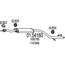 01.54180 MTS Средний глушитель выхлопных газов