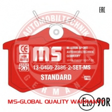 13046028862-SET-MS MASTER-SPORT Комплект тормозных колодок, дисковый тормоз