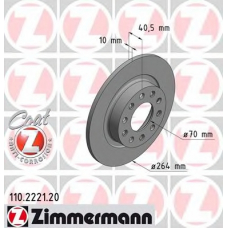 110.2221.20 ZIMMERMANN Тормозной диск