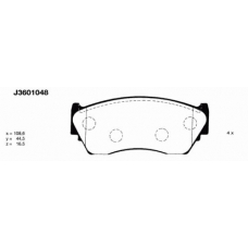 J3601048 NIPPARTS Комплект тормозных колодок, дисковый тормоз