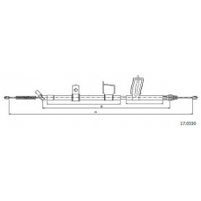 17.0330 CABOR Трос, стояночная тормозная система