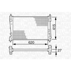 350213386000 MAGNETI MARELLI Радиатор, охлаждение двигателя