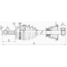 DRS6212.00 OPEN PARTS Приводной вал