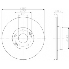 8DD 355 101-271 HELLA PAGID Тормозной диск