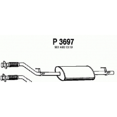 P3697 FENNO Средний глушитель выхлопных газов