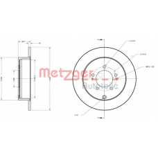 6110197 METZGER Тормозной диск