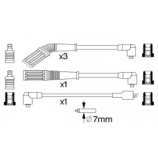 0 986 357 075 BOSCH Комплект проводов зажигания