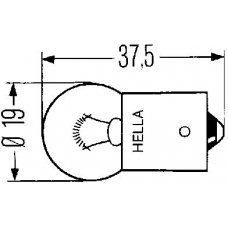 8GA 002 071-157 HELLA Лампа накаливания, фонарь освещения номерного знак