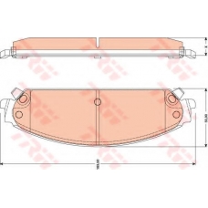 GDB4145 TRW Комплект тормозных колодок, дисковый тормоз